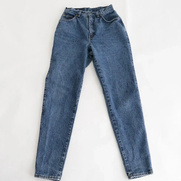 Vintage Levi's Orange Tag Dark Wash Tapered Denim Jeans 12 made in U.S.A. - Picture 1 of 14